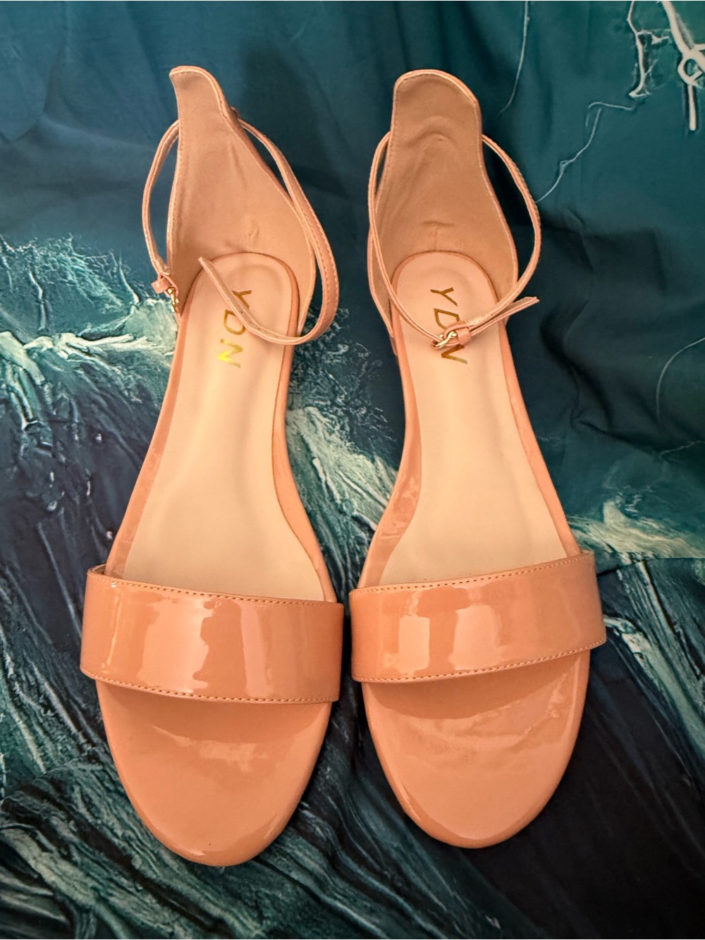 YDN Patent Strappy Flat Sandals